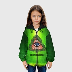 Куртка с капюшоном детская Всевидящее око, цвет: 3D-черный — фото 2