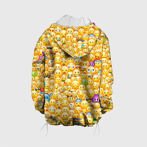 Детская куртка Смайлики Emoji / 3D-Белый – фото 2