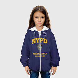 Куртка с капюшоном детская Бруклин 9-9 департамент NYPD, цвет: 3D-белый — фото 2