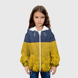 Куртка с капюшоном детская Рапсовое поле, цвет: 3D-белый — фото 2