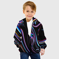 Куртка с капюшоном детская Отражение, цвет: 3D-черный — фото 2