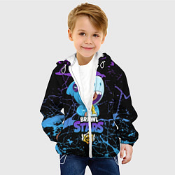 Куртка с капюшоном детская Brawl Stars Leon Shark, цвет: 3D-белый — фото 2