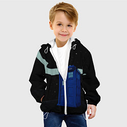 Куртка с капюшоном детская ТАРДИС, цвет: 3D-белый — фото 2