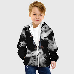 Куртка с капюшоном детская Ворон, цвет: 3D-белый — фото 2