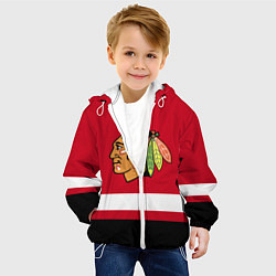 Куртка с капюшоном детская Chicago Blackhawks, цвет: 3D-белый — фото 2