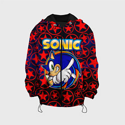 Куртка с капюшоном детская Sonic, цвет: 3D-черный
