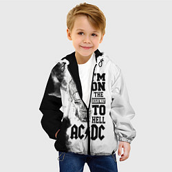 Куртка с капюшоном детская I'm on the highway to hell ACDC, цвет: 3D-черный — фото 2