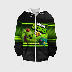 Куртка с капюшоном детская Brawn stars Spike Спайк, цвет: 3D-белый