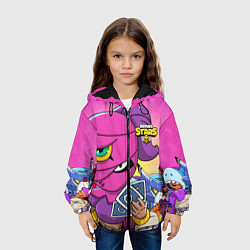 Куртка с капюшоном детская BRAWL STARS TARA, цвет: 3D-черный — фото 2