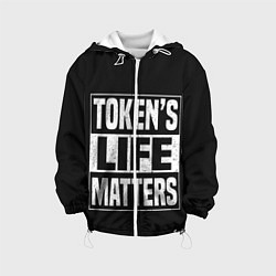 Куртка с капюшоном детская TOKENS LIFE MATTERS, цвет: 3D-белый