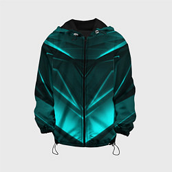 Куртка с капюшоном детская NEON GEOMETRY STRIPES, цвет: 3D-черный