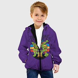Куртка с капюшоном детская Черепашки Ниндзя, цвет: 3D-черный — фото 2