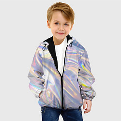 Куртка с капюшоном детская Фольга, цвет: 3D-черный — фото 2