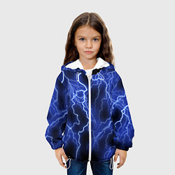 Куртка с капюшоном детская МОЛНИЯ NEON, цвет: 3D-белый — фото 2
