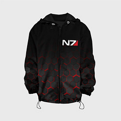 Куртка с капюшоном детская MASS EFFECT N7, цвет: 3D-черный