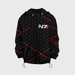 Куртка с капюшоном детская MASS EFFECT N7, цвет: 3D-черный