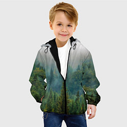 Куртка с капюшоном детская Лес, цвет: 3D-черный — фото 2