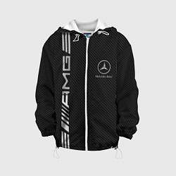 Куртка с капюшоном детская Mercedes Carbon, цвет: 3D-белый