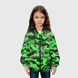 Куртка с капюшоном детская CAMOUFLAGE GREEN, цвет: 3D-черный — фото 2