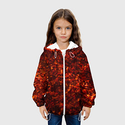 Куртка с капюшоном детская Лиственной покров, цвет: 3D-белый — фото 2