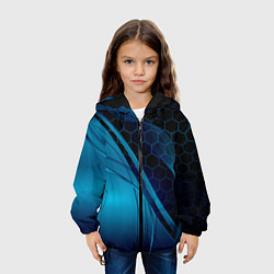 Куртка с капюшоном детская ABSTRACT BLUE, цвет: 3D-черный — фото 2