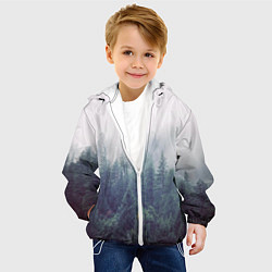 Куртка с капюшоном детская Сибирский лес, цвет: 3D-белый — фото 2