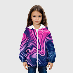 Куртка с капюшоном детская Abstraction, цвет: 3D-белый — фото 2