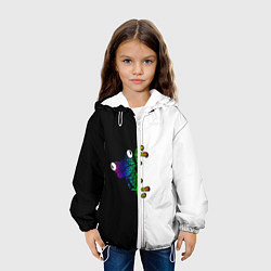 Куртка с капюшоном детская Лягуха, цвет: 3D-белый — фото 2