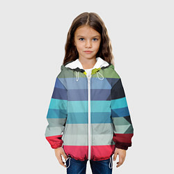 Куртка с капюшоном детская ТЕКСТУРА ЛИНИИ, цвет: 3D-белый — фото 2