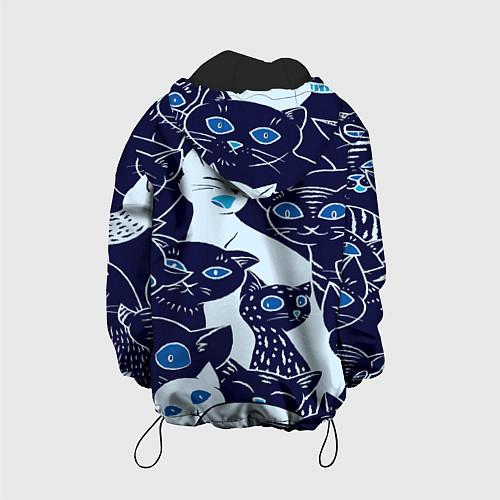 Детская куртка КОТЯТА ПАТТЕРН / 3D-Черный – фото 2