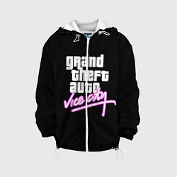 Куртка с капюшоном детская GTA VICE CITY, цвет: 3D-белый