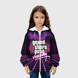 Куртка с капюшоном детская GTA VICE CITY, цвет: 3D-белый — фото 2
