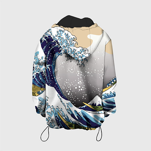 Детская куртка The great wave off kanagawa / 3D-Черный – фото 2