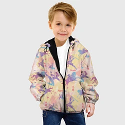 Куртка с капюшоном детская Fa Ping Pattern, цвет: 3D-черный — фото 2