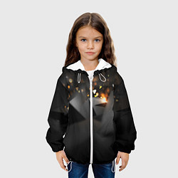 Куртка с капюшоном детская СВЕТЯЩИЕСЯ ФИГУРЫ, цвет: 3D-белый — фото 2