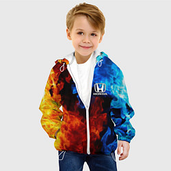 Куртка с капюшоном детская HONDA, цвет: 3D-белый — фото 2