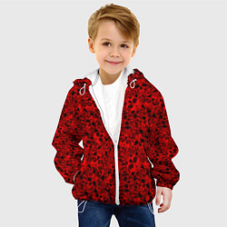 Куртка с капюшоном детская ЧЕРЕПА И РОЗЫ, цвет: 3D-белый — фото 2