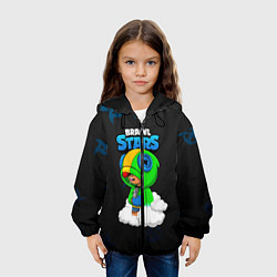 Куртка с капюшоном детская Leon Brawl Stars, цвет: 3D-черный — фото 2