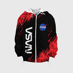 Куртка с капюшоном детская NASA НАСА, цвет: 3D-белый