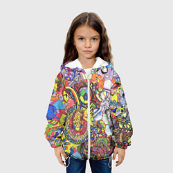 Куртка с капюшоном детская ПСИХОДЕЛИКА PSYHODELICA, цвет: 3D-белый — фото 2