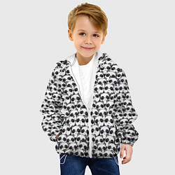 Куртка с капюшоном детская ПАНДЫ, цвет: 3D-белый — фото 2