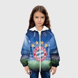 Куртка с капюшоном детская Бавария Мюнхен, цвет: 3D-белый — фото 2