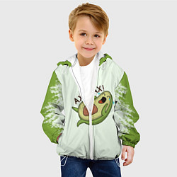 Куртка с капюшоном детская Авокадо, цвет: 3D-белый — фото 2