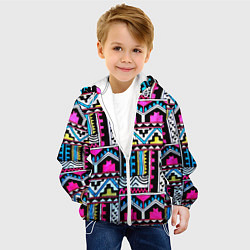 Куртка с капюшоном детская Ацтеки, цвет: 3D-белый — фото 2