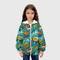 Куртка с капюшоном детская Pop art comics, цвет: 3D-белый — фото 2