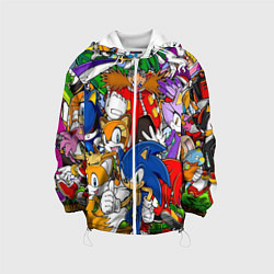 Куртка с капюшоном детская Sonic, цвет: 3D-белый
