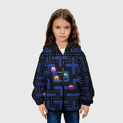 Куртка с капюшоном детская Pacman, цвет: 3D-черный — фото 2