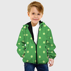 Куртка с капюшоном детская Горошек, цвет: 3D-черный — фото 2