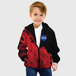Куртка с капюшоном детская NASA НАСА, цвет: 3D-черный — фото 2