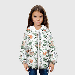Куртка с капюшоном детская Лесные животные, цвет: 3D-белый — фото 2